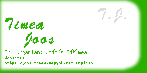 timea joos business card